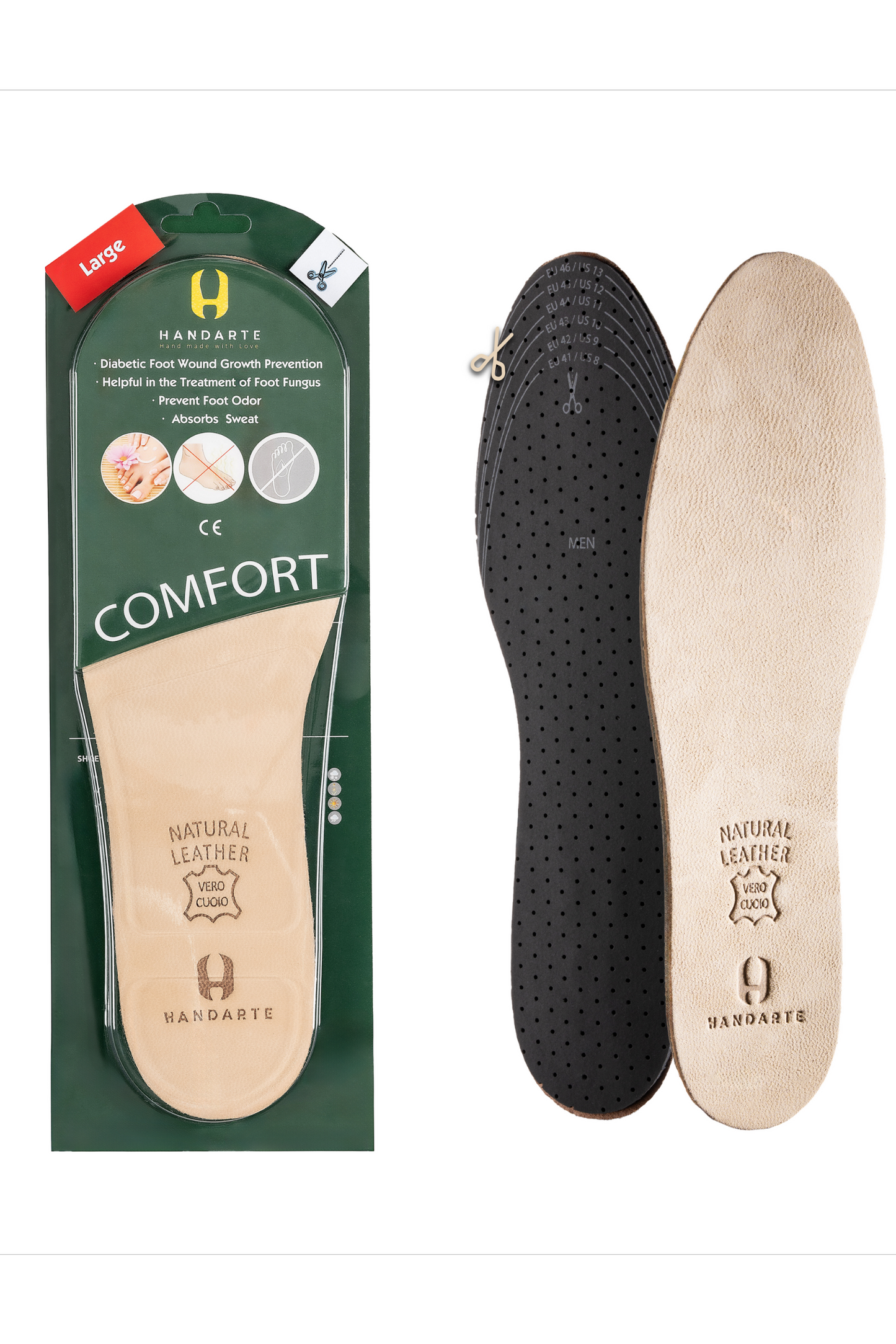 Cut-to-Fit Comfort Goat-Leather Insoles | HandarteĀ®