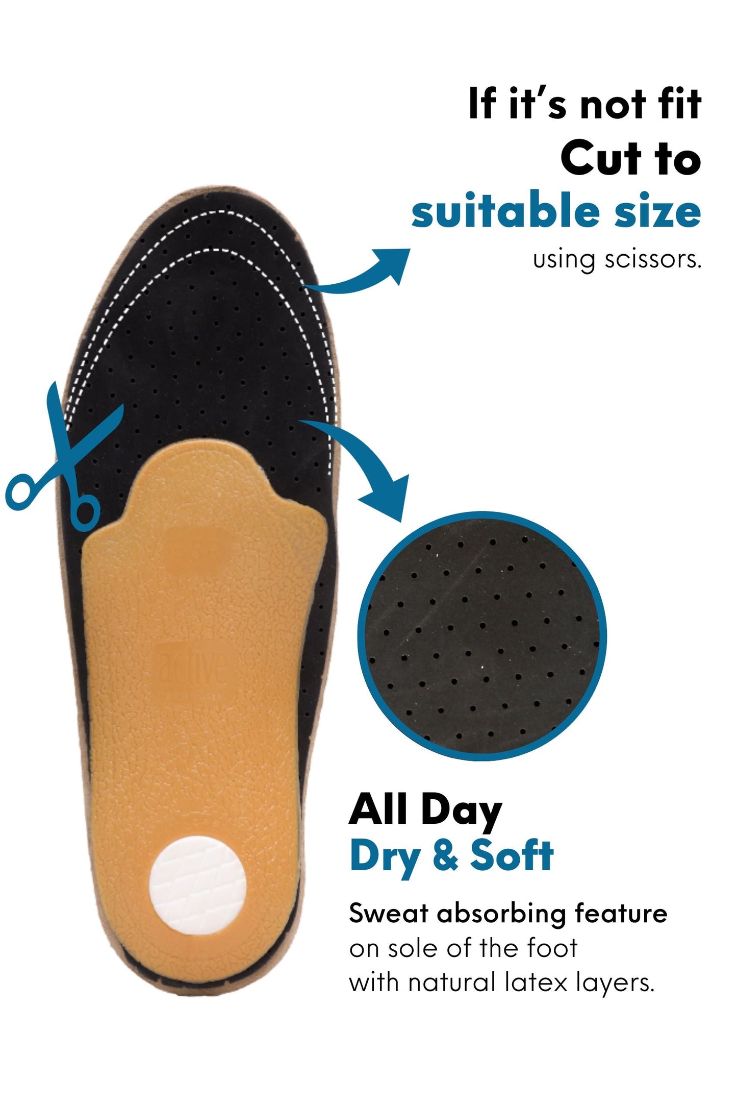 Medical Orthotic Leather Insole with Arch Support | Handarte®